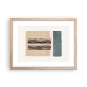 Poster in einem Rahmen aus heller Eiche - Alles ist in Ordnung - 40x30 cm