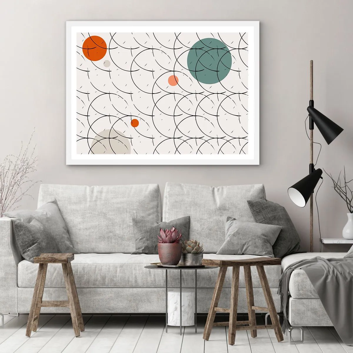 Poster in einem weißen Rahmen - Im Pop-Art-Geist - 50x40 cm