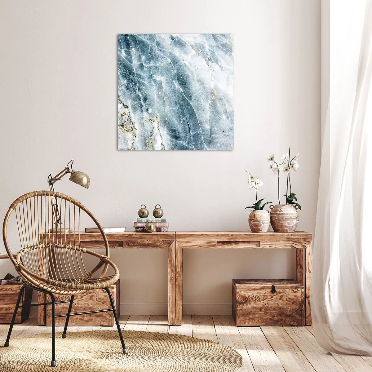 Bild auf Leinwand - Leinwandbild - Eiswelt - 40x40 cm