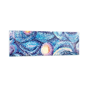 Glasbild - Bild auf glas - Eine künstlerische Interpretation des Sternenhimmels im Stil von Van Gogh - 160x50cm - Aus einem Gemälde von van Gogh - Moderne Wanddekoration für Wohnzimmer und Schlafzimmer ARTTOR