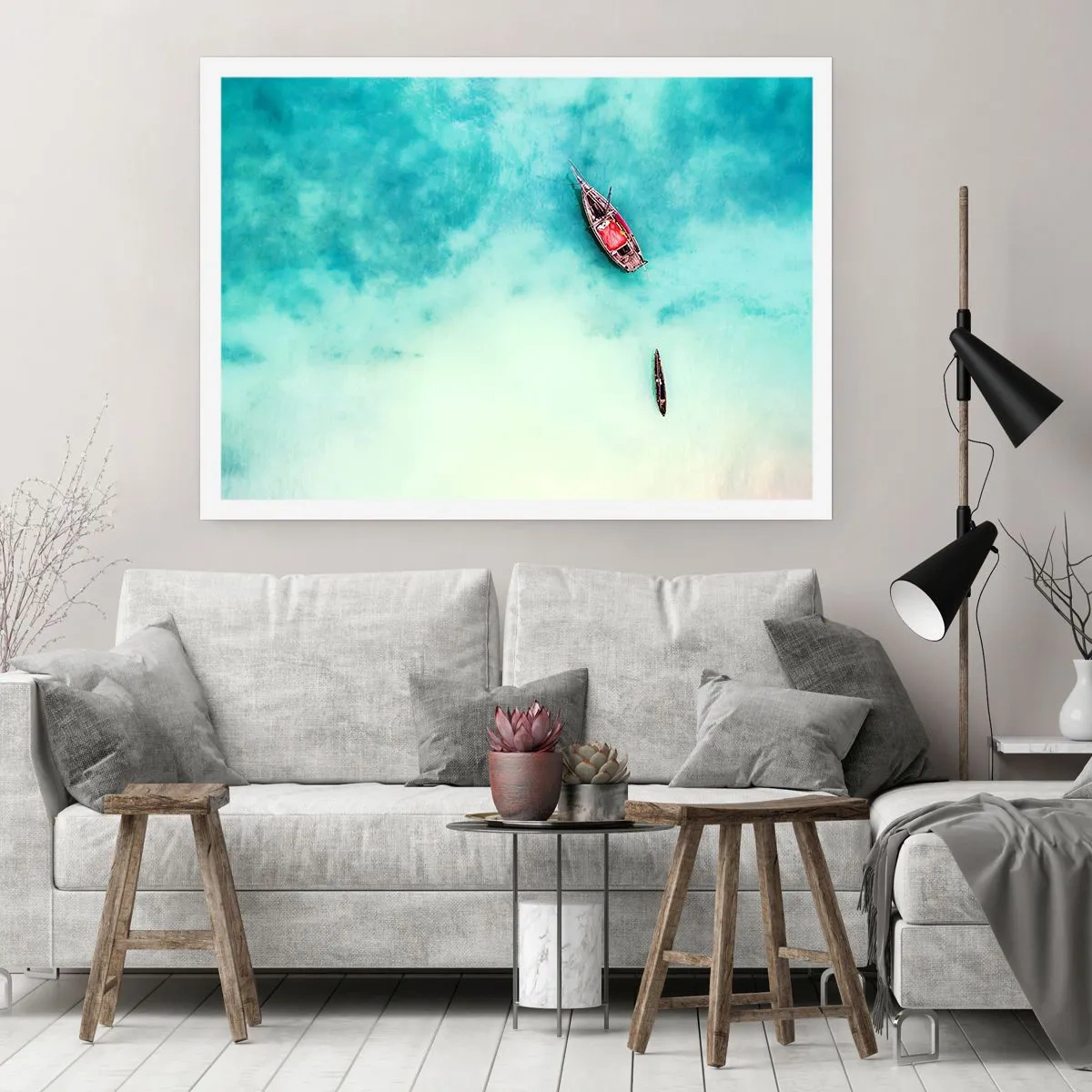 Poster - Denn an den Stränden von Sansibar, wenn der Wasserüberschuss ... - 50x40 cm