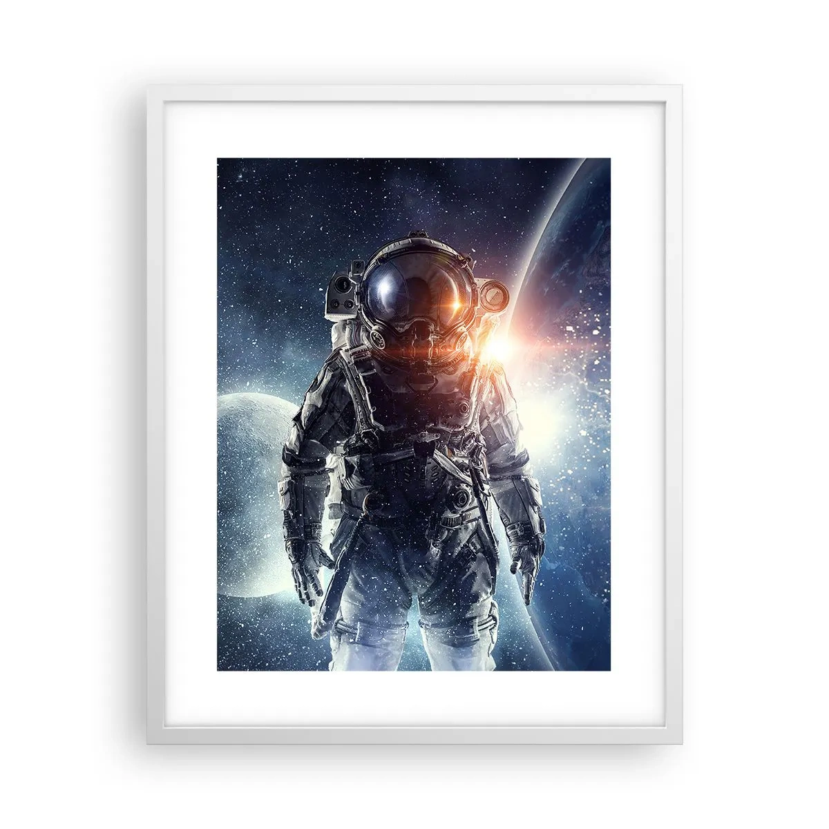 Poster in einem weißen Rahmen - Weltraumabenteuer - 40x50 cm
