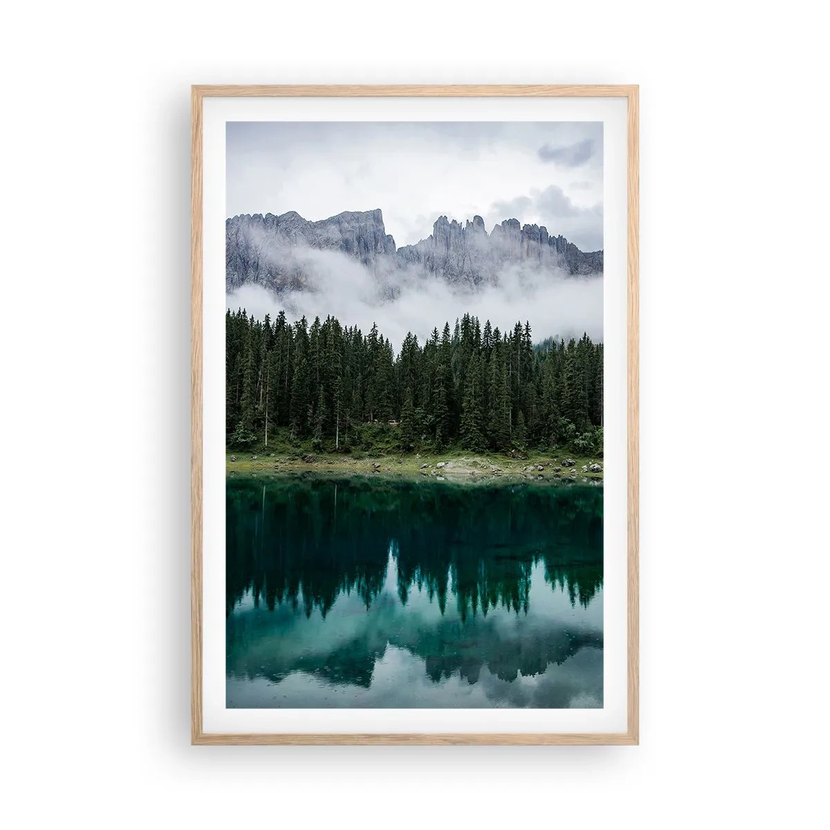 Poster in einem Rahmen aus heller Eiche - Leise, leise, lass uns das Trinkwasser nicht wecken ... - 61x91 cm