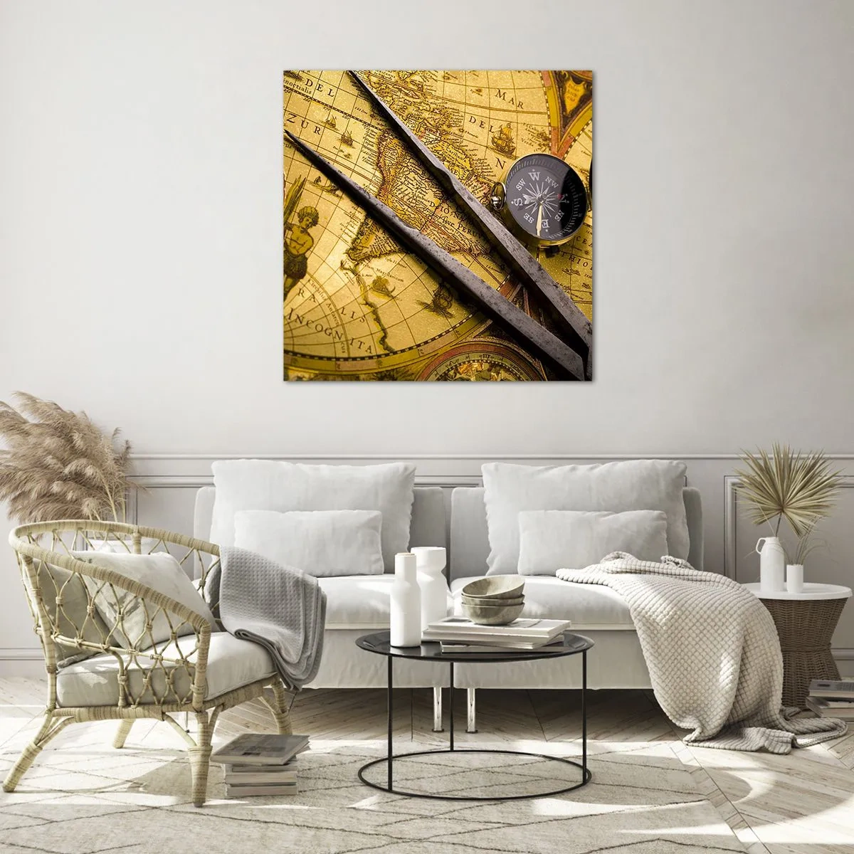 Glasbild - Bild auf glas - Wo sind diese Schätze? - 50x50 cm