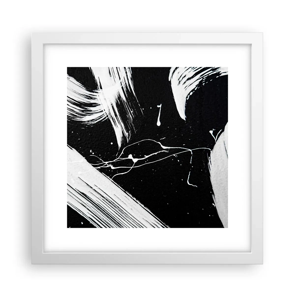 Poster in einem weißen Rahmen - Dunkelheit durchbrechen - 30x30 cm