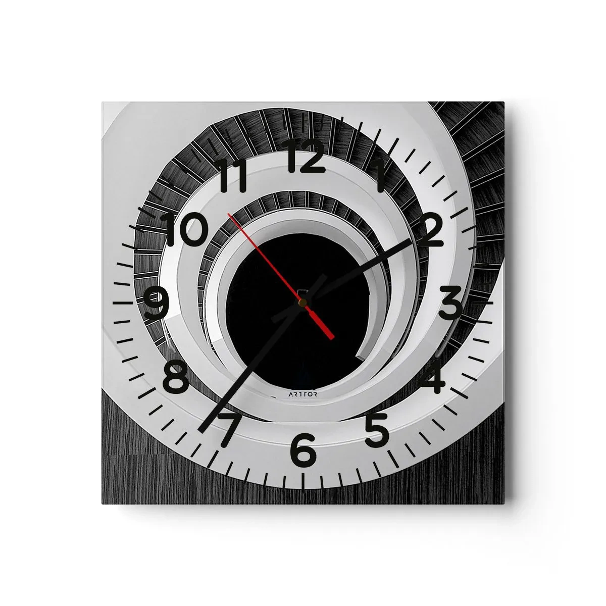 Wanduhr - Glasuhr - Zum Kern der Sache - 30x30 cm