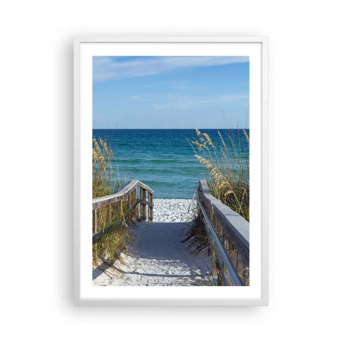 Poster in einem weißen Rahmen - In der Sonne, im Wind - 50x70 cm