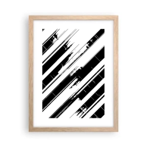 Poster in einem Rahmen aus heller Eiche - Eine intensive und dynamische Komposition - 30x40 cm
