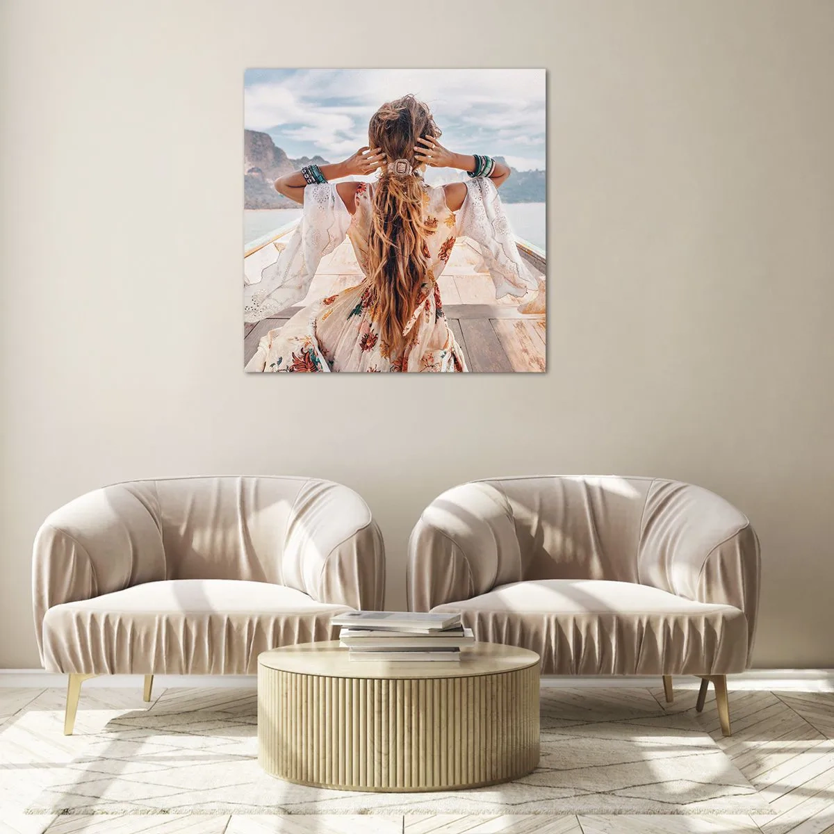 Glasbild - Bild auf glas - Auf dem Weg zum Glück - 70x70 cm