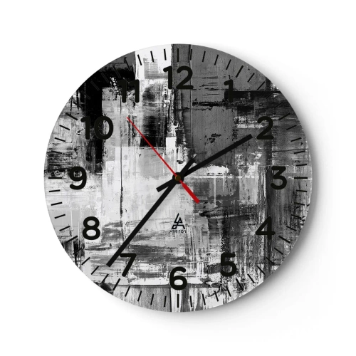 Wanduhr - Glasuhr - Wunderschönes Grau - 40x40 cm