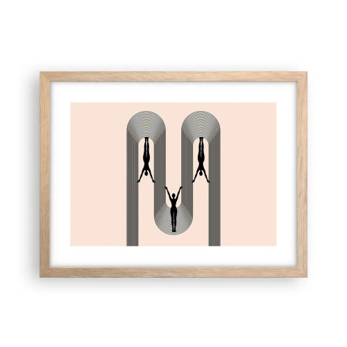 Poster in einem Rahmen aus heller Eiche - Verkehrt herum - 40x30 cm