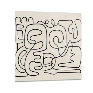 Glasbild - Bild auf glas - Folge der Spur - 70x70 cm