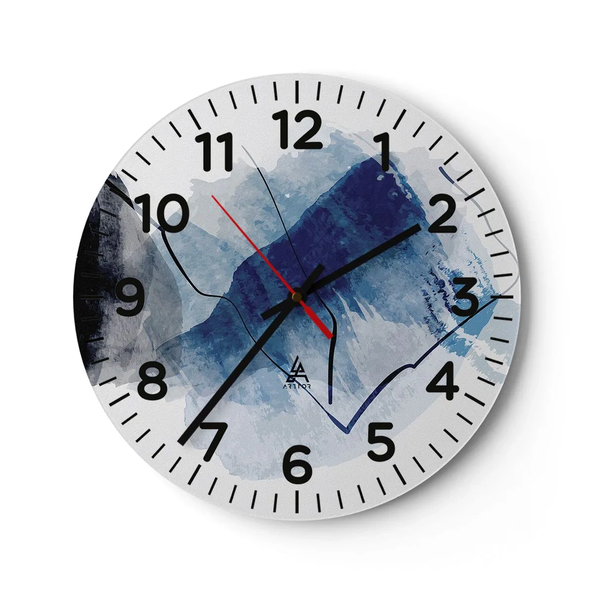 Wanduhr - Glasuhr - Eisberg - 30x30 cm