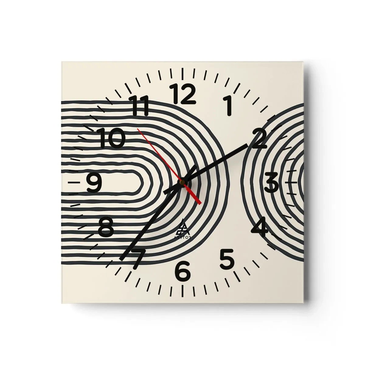 Wanduhr - Glasuhr - In einem Moment ... - 30x30 cm