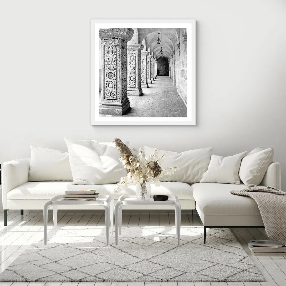 Poster in einem weißen Rahmen - Und wo geht’s hin...? - 60x60 cm