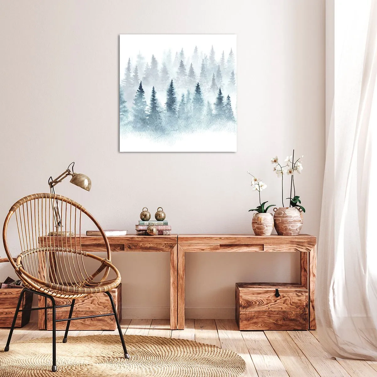 Bild auf Leinwand - Leinwandbild - In Nebel gehüllt - 60x60 cm