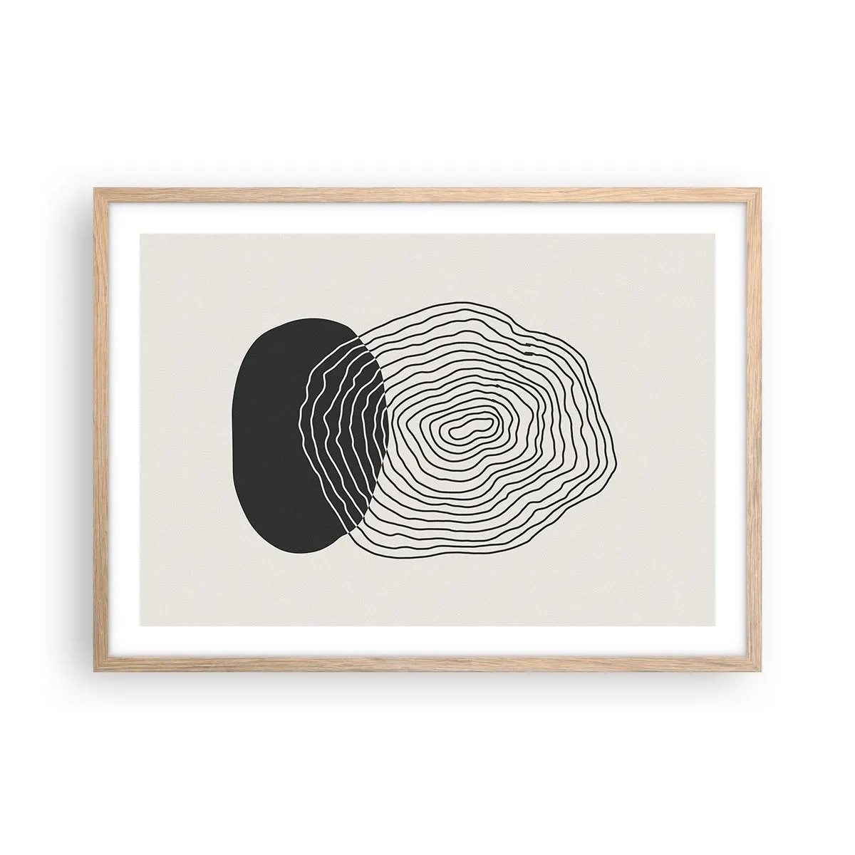 Poster in einem Rahmen aus heller Eiche - Dauer und Schwingung - 70x50 cm