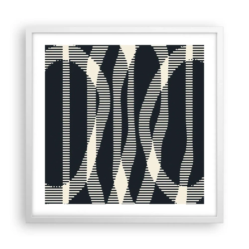 Poster in einem weißen Rahmen - Ein Versuch, die Dunkelheit zu durchbrechen - 50x50 cm