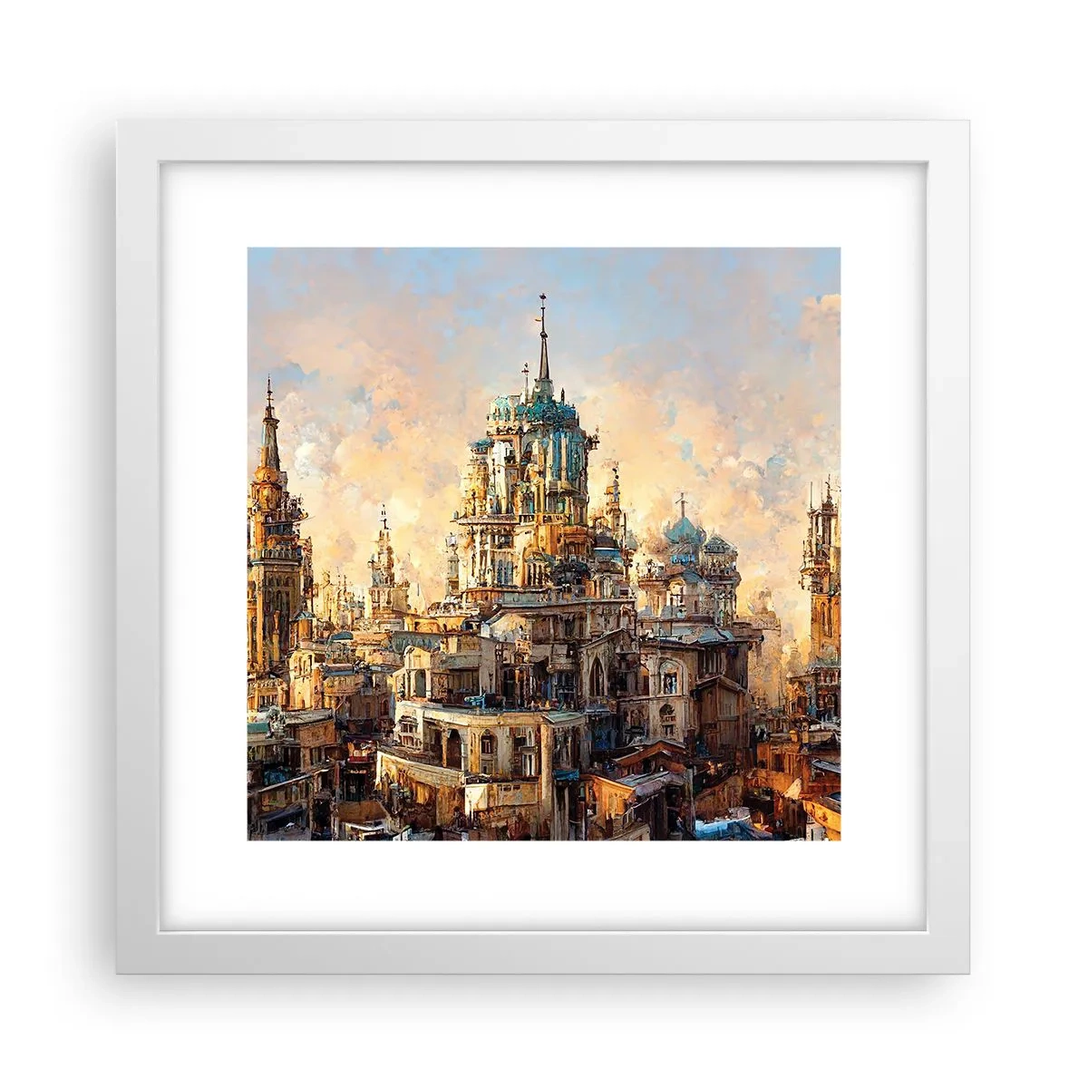 Poster in einem weißen Rahmen - Stadt der Städte - 30x30 cm