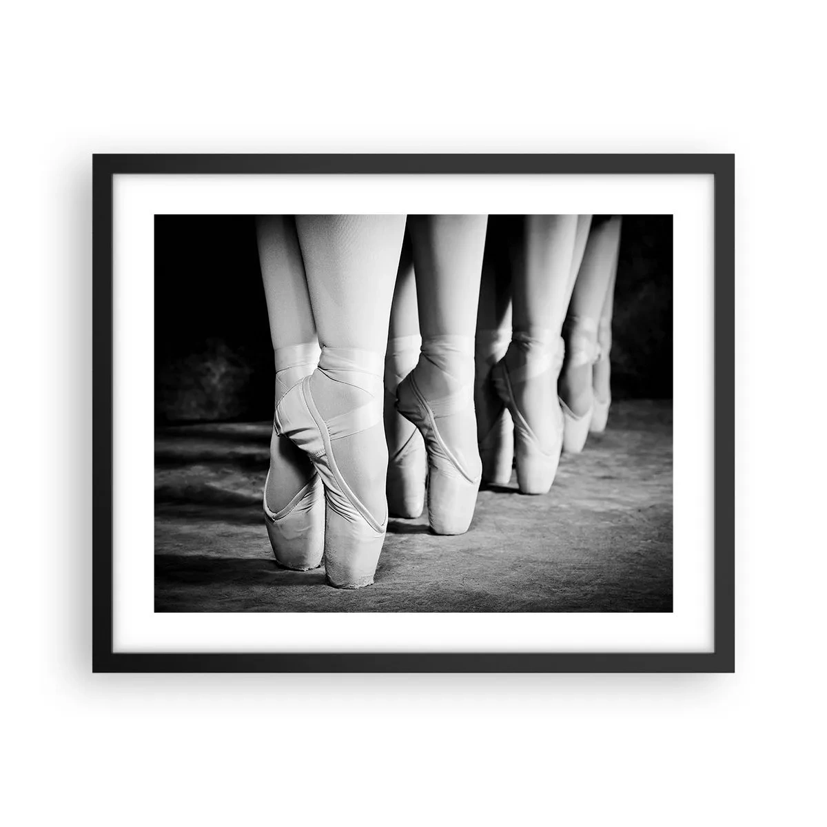 Poster in einem schwarzem Rahmen - Gemeinsam, leicht - 50x40 cm