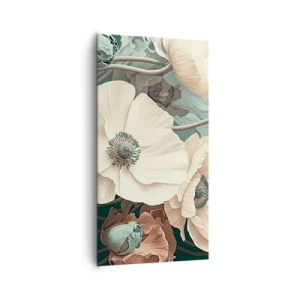 Bild auf Leinwand - Leinwandbild - Flüstern von Mohnblumen - 65x120 cm