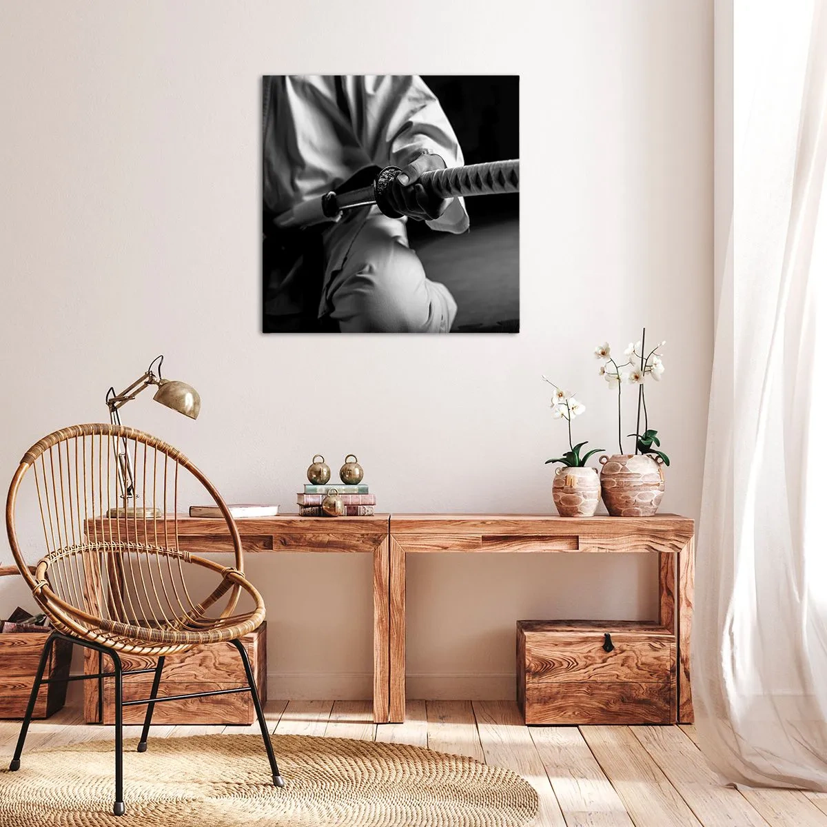 Bild auf Leinwand - Leinwandbild - Kriegerseele - 70x70 cm