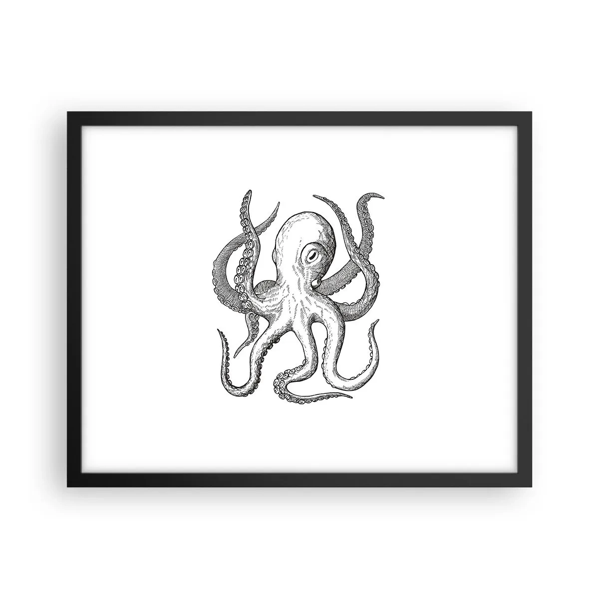 Poster in einem schwarzem Rahmen - Mit den Wellen tanzen - 50x40 cm