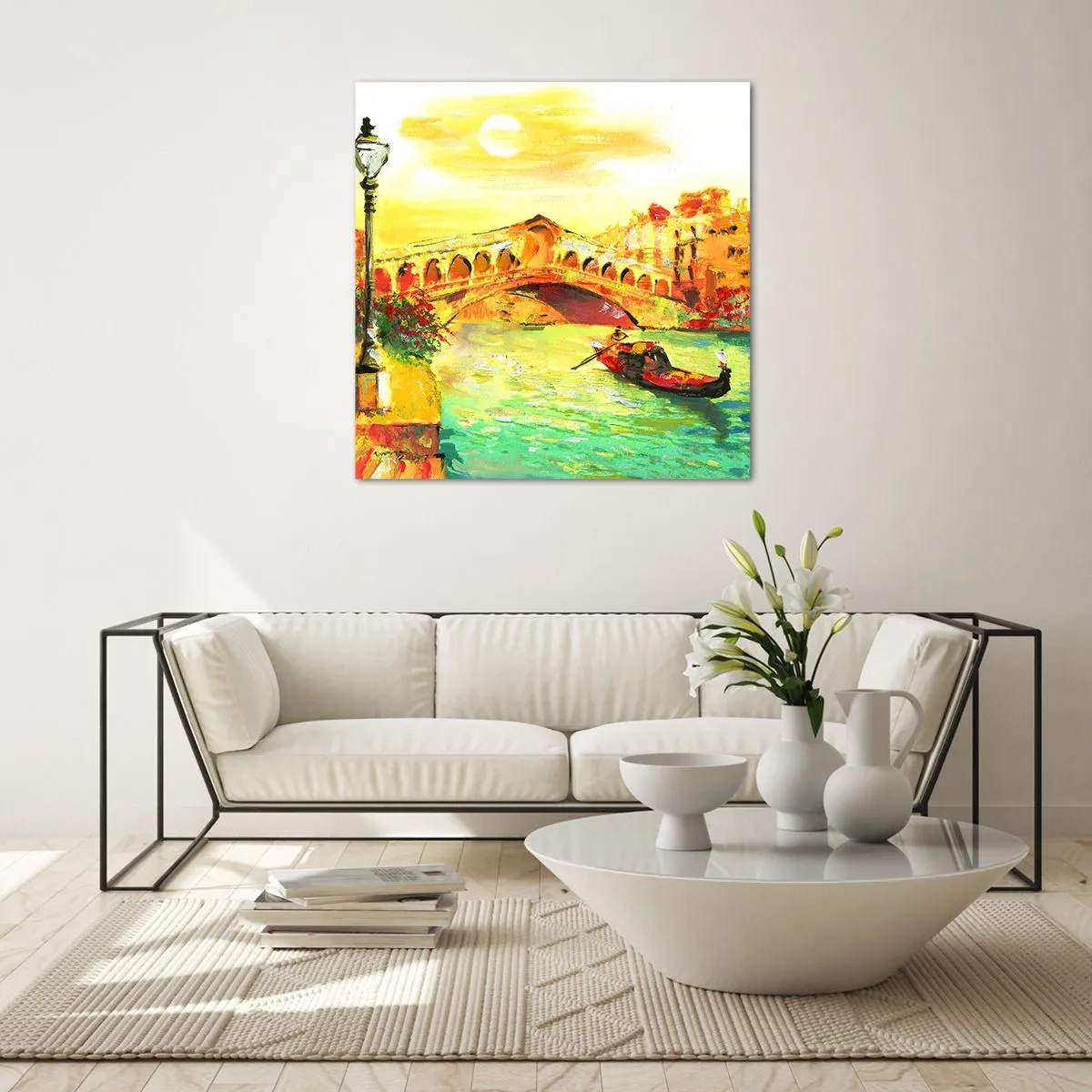 Glasbild - Bild auf glas - Eine Pilgerreise der Liebenden - 60x60 cm