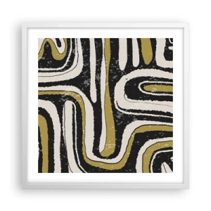 Poster in einem weißen Rahmen - Komposition: Straßen und Gassen - 50x50 cm