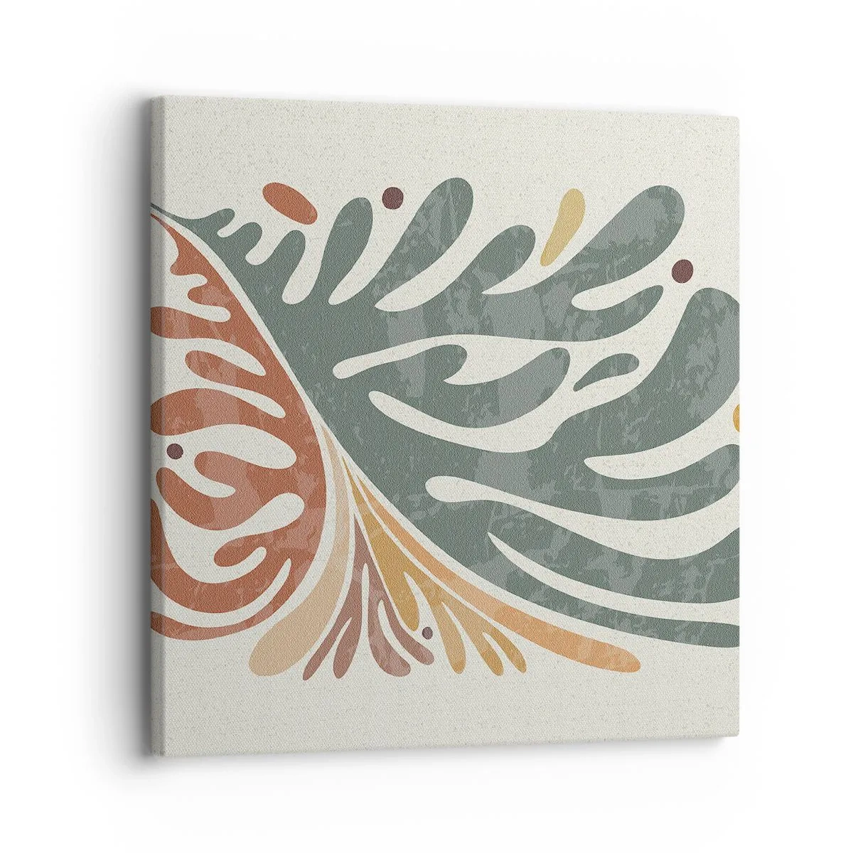 Bild auf Leinwand - Leinwandbild - Mehrfarbiges Blatt - 30x30 cm