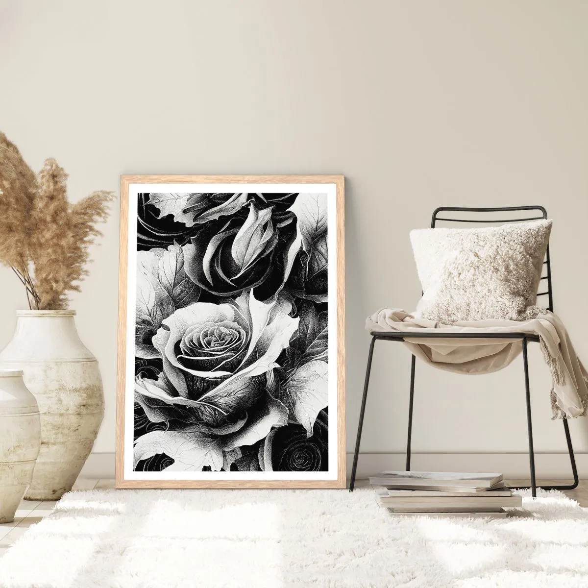 Poster in einem Rahmen aus heller Eiche - Immer Königin - 50x70 cm