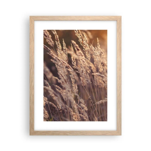 Poster in einem Rahmen aus heller Eiche - Bereit, den Herbst willkommen zu heißen - 30x40 cm