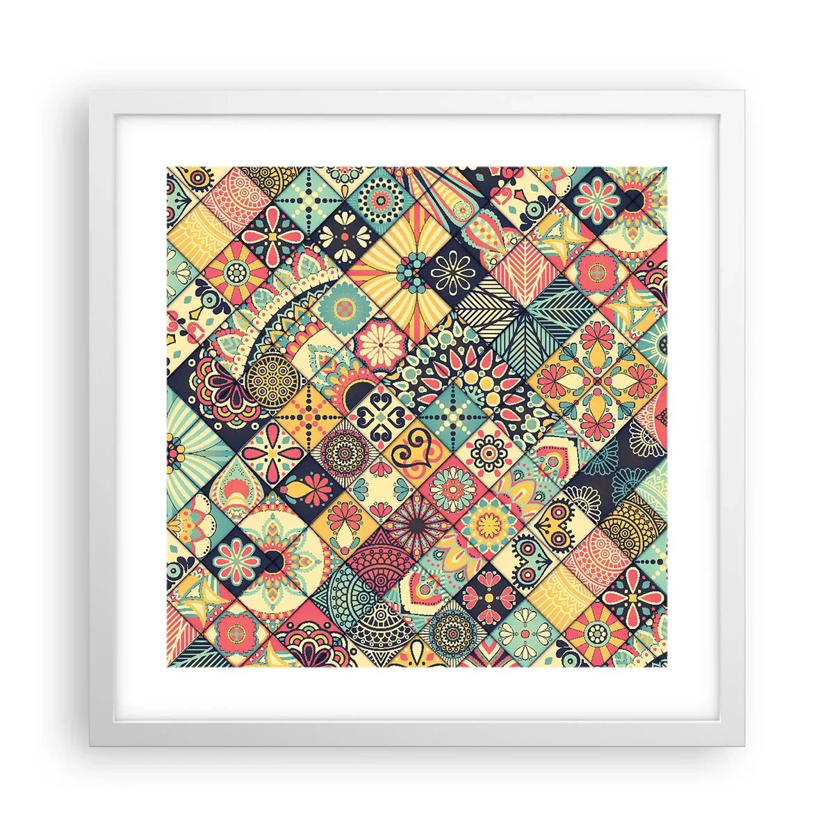 Poster in einem weißen Rahmen - marokkanische Atmosphäre - 40x40 cm