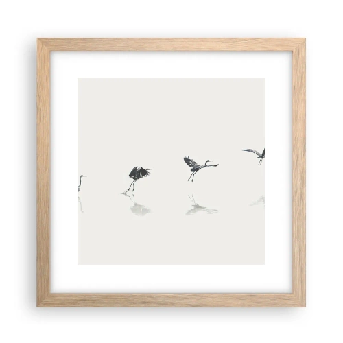 Poster in einem Rahmen aus heller Eiche - Vier einfache Schritte - 30x30 cm
