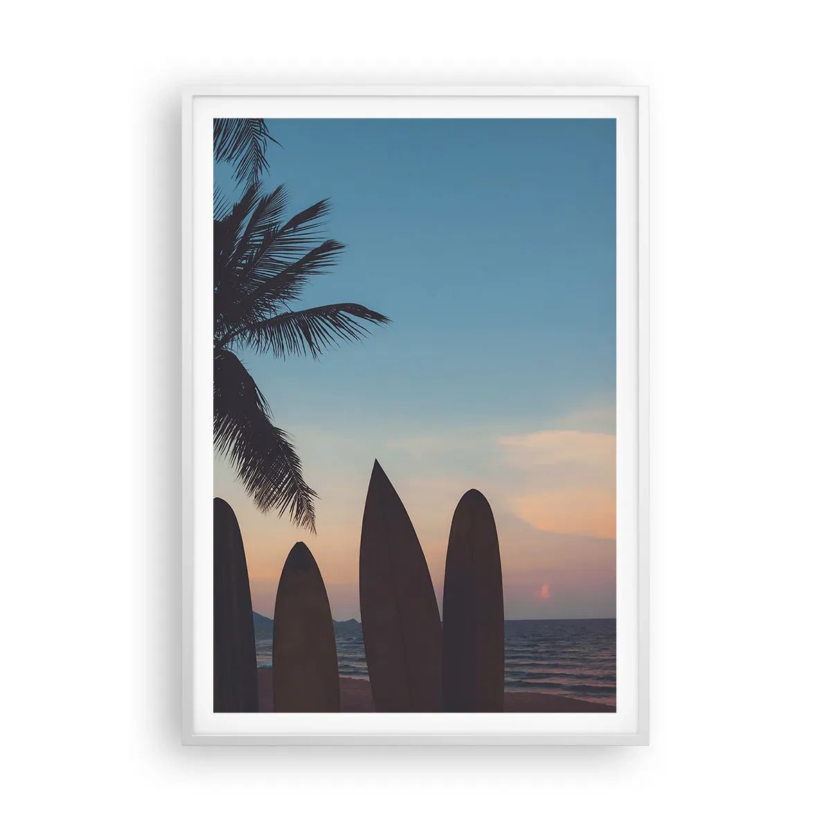 Poster in einem weißen Rahmen - Morgen wird es auch lustig - 70x100 cm