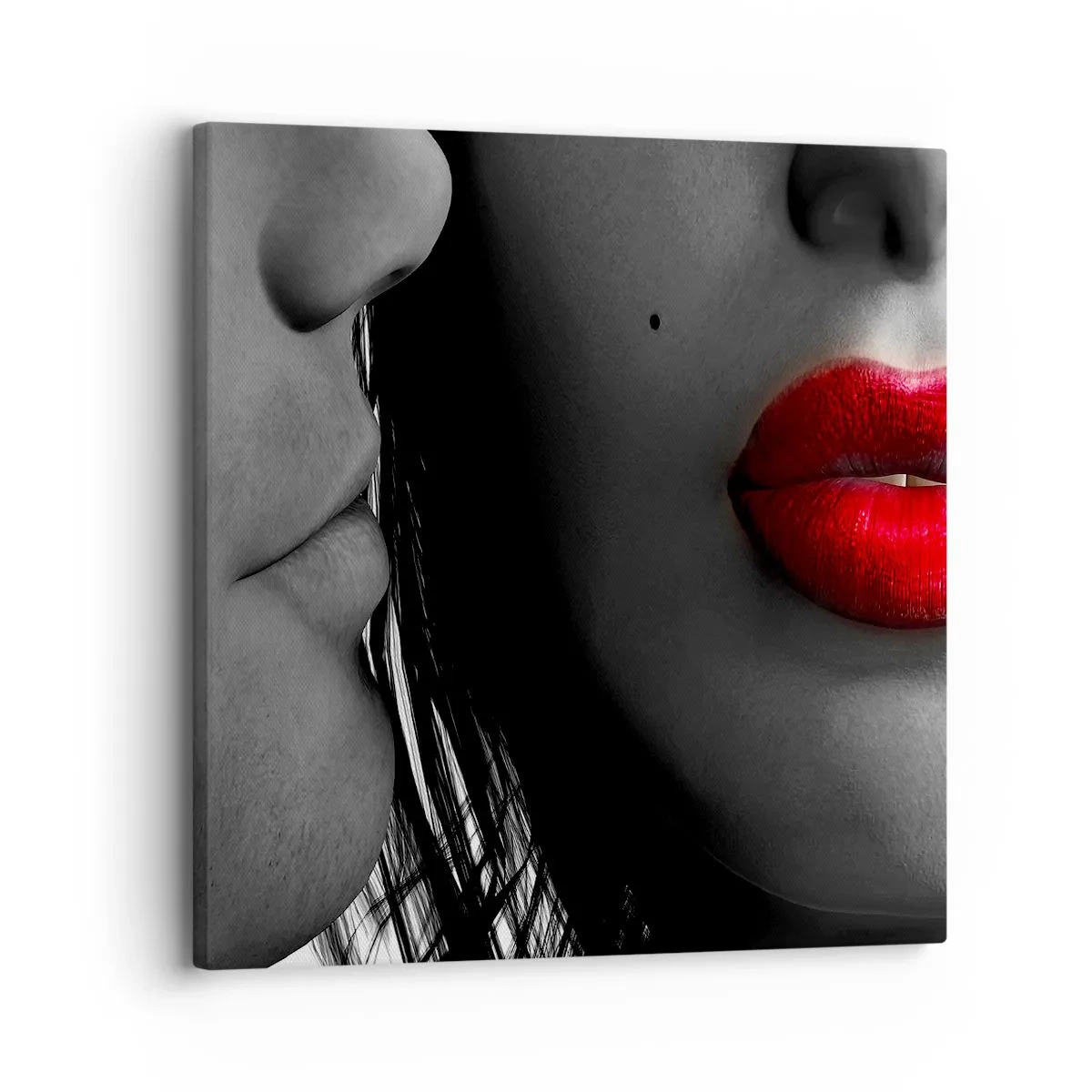 Bild auf Leinwand - Leinwandbild - Gesicht am Gesicht - 30x30 cm