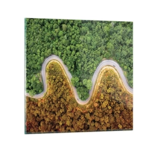 Glasbild - Bild auf glas - Grenzen und Durchbrüche - 40x40 cm