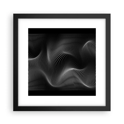 Poster in einem schwarzem Rahmen - Lichttanz im Raum - 30x30 cm