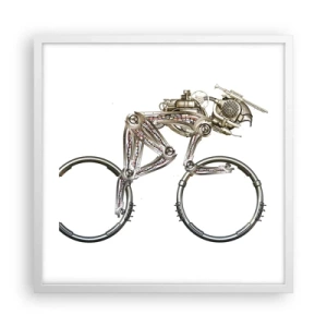 Poster in einem weißen Rahmen - Eine tolle Maschine - 50x50 cm