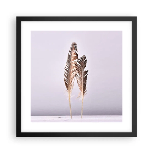 Poster in einem schwarzem Rahmen - Gegen das Nichts - 40x40 cm