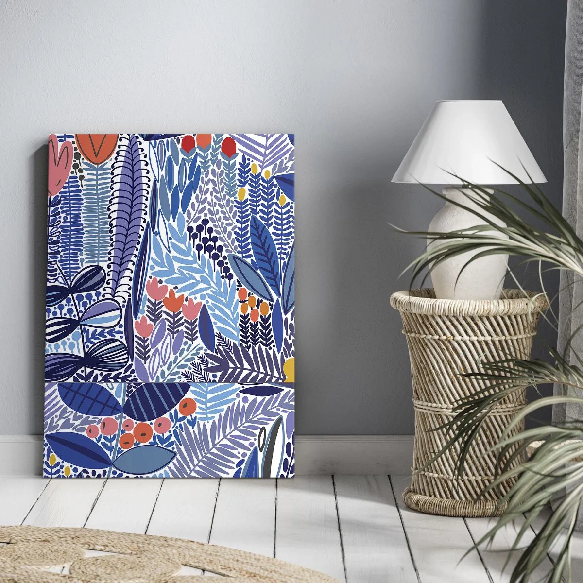 Bild auf Leinwand - Leinwandbild - Hawaiianischer Garten - 45x80 cm