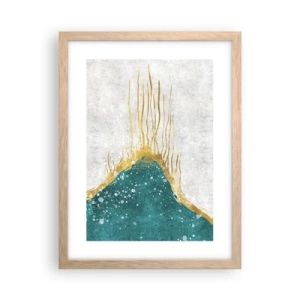 Poster in einem Rahmen aus heller Eiche - Goldene Flut - 30x40 cm