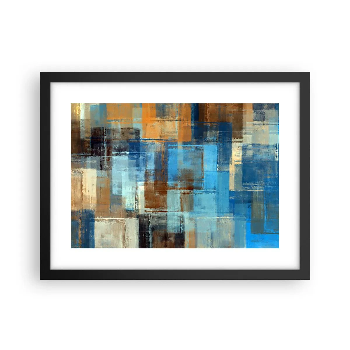 Poster in einem schwarzem Rahmen - Durch den blauen Schleier - 40x30 cm