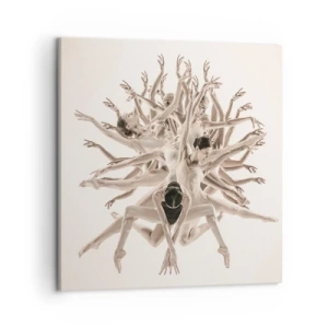 Bild auf Leinwand - Leinwandbild - Aufblühen im Tanz - 50x50 cm