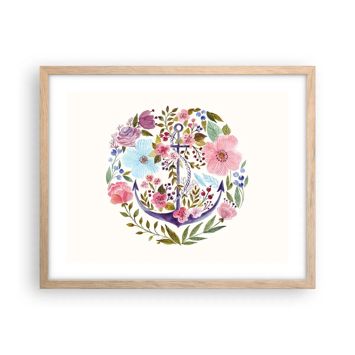 Poster in einem Rahmen aus heller Eiche - Guter Traum eines Seemanns - 50x40 cm