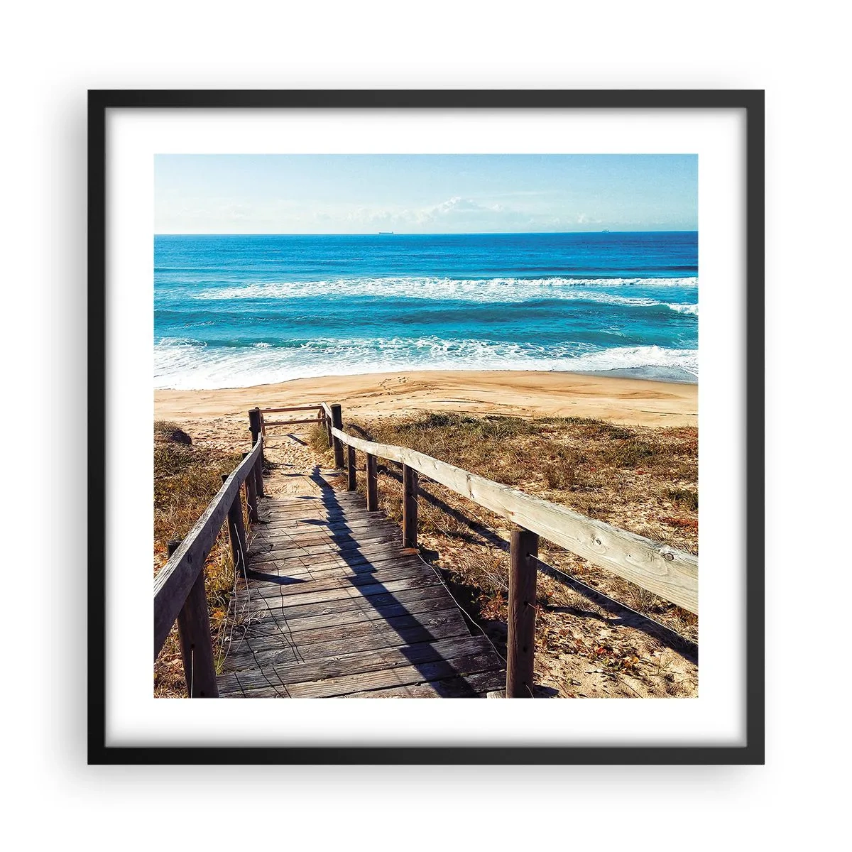 Poster in einem schwarzem Rahmen - Lauf! - 50x50 cm
