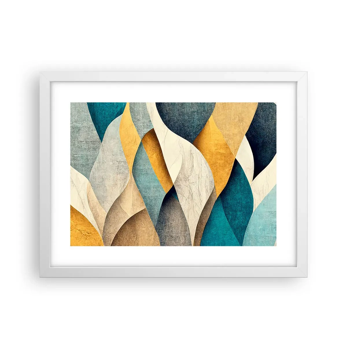 Poster in einem weißen Rahmen - Rhythmus und Welle - 40x30 cm