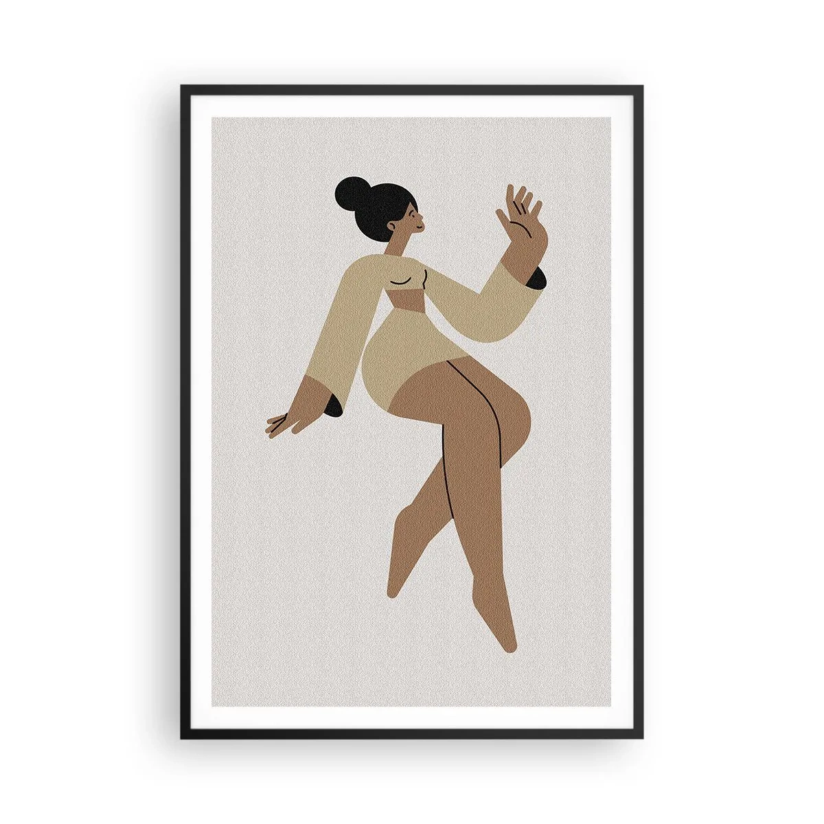 Poster in einem schwarzem Rahmen - Eine anmutige Form - 70x100 cm