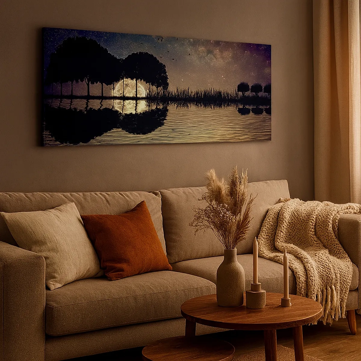 Bild auf Leinwand - Leinwandbild - Nacht am Ende der Welt - 30x30 cm