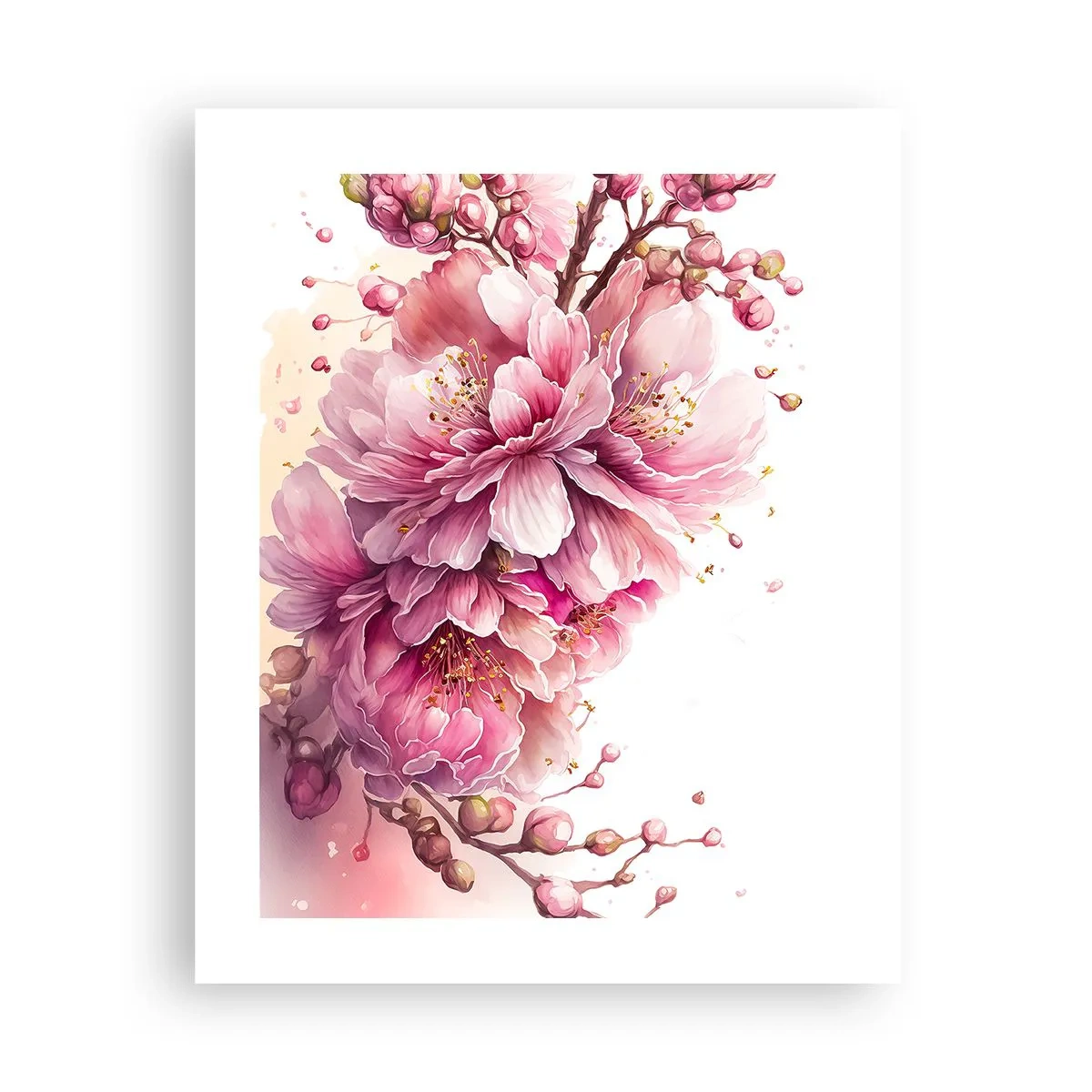 Poster - Kirschblütenblüte - 40x50 cm